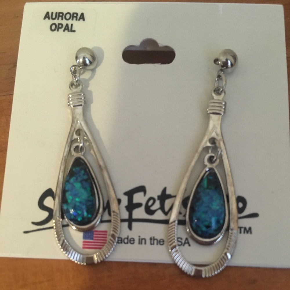 Aurora Opal earrings